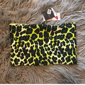 Topshop cheetah bandeau top